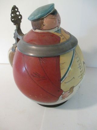 Vintage Figural Germany Beer Stein Tankard Cup Fat Round Man Toronto Winn