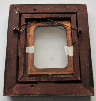 Antique Wood Frame For A 1/4 Plate Daguerreotype Photograph 2
