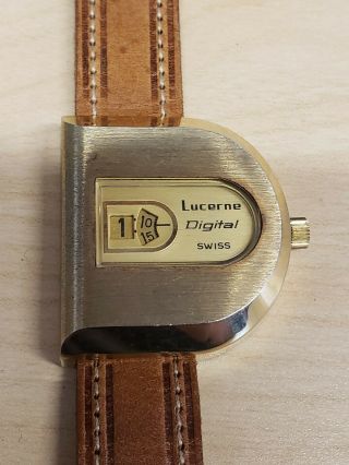 Swiss Vintage Digital Lucerne Mens Hand - Wind Watch,