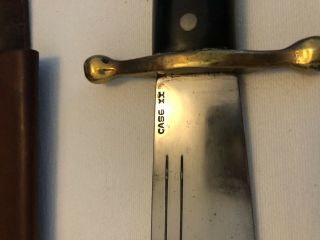 Vintage rare case XX bowie fixed blade WW2 USMC knife leather sheath 2