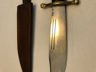 Vintage rare case XX bowie fixed blade WW2 USMC knife leather sheath 4