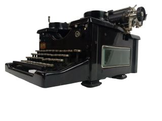 Rare Royal Typewriter Model No.  10 1928 Black Single Glass Side Panels 2