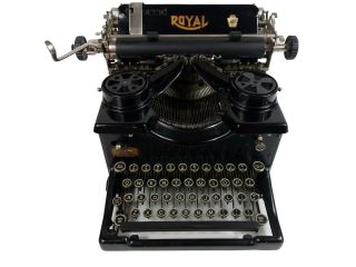 Rare Royal Typewriter Model No.  10 1928 Black Single Glass Side Panels 6