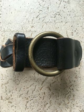 Rare Rrl Ralph Lauren Double Rl Vintage Distressed O - Ring Woven Leather Belt_38