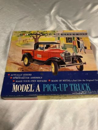 Vintage Hubley Metal Model Kit Model A Ford Pick - Up Truck No.  855k - 300