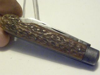 Vintage 1905 - 1936 A W Wadsworth & Son Germany Jack Knife Easy Opener Bone