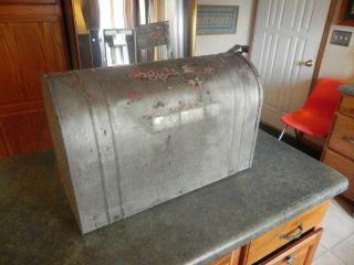 VINTAGE RURAL MAIL BOX - JUMBO SIZE - ALL COUNTRY LOOK.  IOWA BARN FIND 4