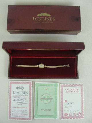 Vintage Longines 14k Yellow Gold Ladies Swiss Watch With 14k Band
