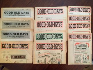 12 Vintage Good Old Days Magazines - Collectors