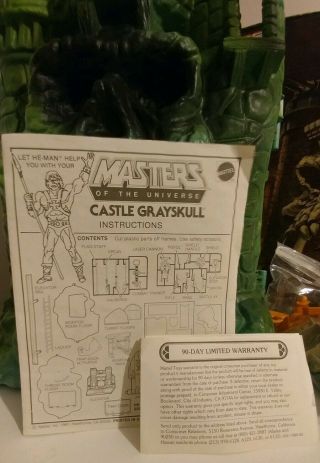 Vintage Masters of the Universe Castle Grayskull 99.  9 MIB 12 Back near perfect 8