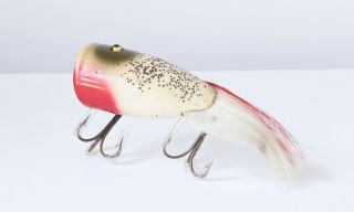 VINTAGE CREEK CHUB PLUNKING DINGER WOOD LURE GLASS EYES 2 1/2 2