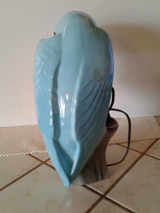Vintage Claes Ceramic 50 ' s TV Lamp,  Tropical Parrot 3