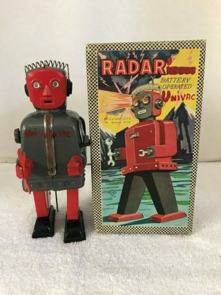 Vintage Nomura Toy Robot 1950 ' s Japanese Tin Rare Red Face 2