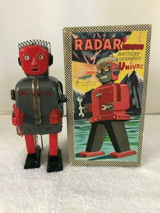 Vintage Nomura Toy Robot 1950 ' s Japanese Tin Rare Red Face 3
