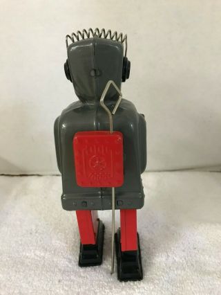 Vintage Nomura Toy Robot 1950 ' s Japanese Tin Rare Red Face 6