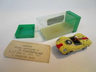 Vintage 1960s Aurora Thunderjet 1397 " Yellow " Mclaren " Elva " T - Jet Ho Slot Car