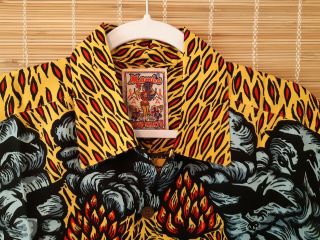 MAMBO LOUD SHIRT BUSH FIRE MEN ' S MEDIUM 3