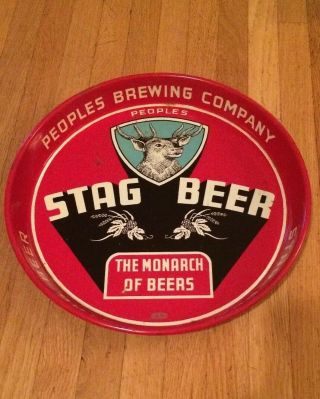 Vintage Stag Beer Tin Tray