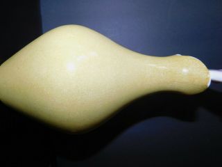 Holt Howard Rare Whisky Decanter Solid Mustard yellow base comical stopper 6