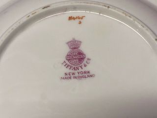 Vintage Minton Set of 12 Rimmed Soup Bowls Tiffany & Co Encrusted Gold Trim Red 10