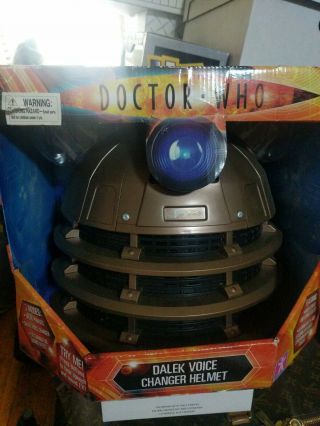 Doctor Who Dalek Voice Changer Talking Gold Helmet Costume Vintage