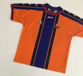 Barcelona Fc 1997/98 Away Football Shirt S Soccer Jersey Kappa Vintage Maglia