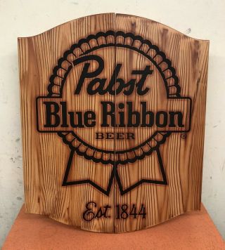 Pabst Blue Ribbon Dart Board Cabinet Vintage Beer Sign