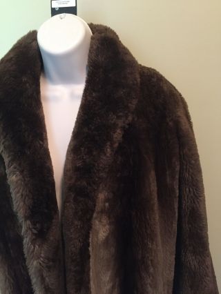 Vintage Brown Beaver Full Length Fur Coat Jacket Large