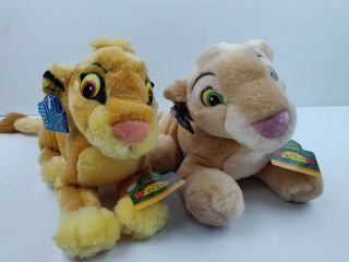 Vintage Disney Applause The Lion King Simba Nala Plush Stuffed Animal - 
