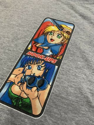 Authentic Vintage Hookups Skateboards T Shirt Anime Girl