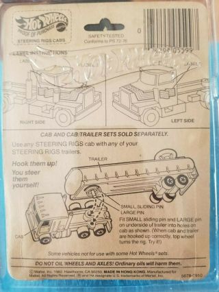 1982 Vintage Hot Wheels Steering Rigs Cabs Mack No.  5678 3