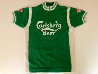 Carlsberg Woolistic - Wool Cycling Jersey - Xl - Vintage Cycling - L 