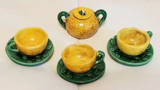 Vintage Occupied Japan Miniature Tea Set Lemons Doll Child