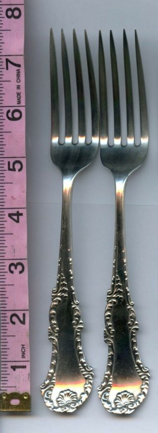 2 George Iii Forks 7 - 1/2 Inch By Frank Whiting Sterling Silver Fork
