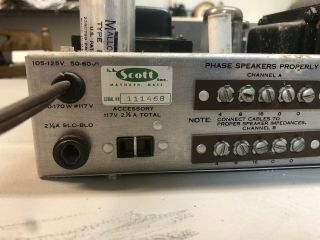 VTG H.  H.  Scott 222c Stereomaster Tube Integrated Amplifier Amp 1959 Parts/Repair 10