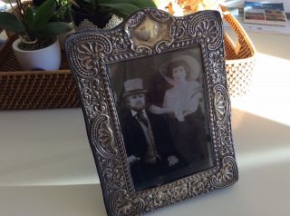 Antique Hallmarked Sterling Silver Photo Frame