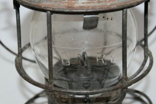 Vintage ARMSPEAR MAN ' FG York G.  N.  R.  Y.  1913 Railroad LANTERN Glass Globe C@@L 6