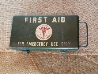 Vintage Wwii Empty U.  S.  Army Medical Department First Aid Kit Box