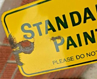 Hard to Find Vintage Standard Brands Paint Co. ,  Inc.  Porcelain Sign 3