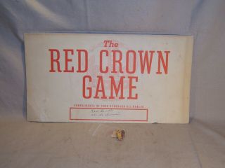 Vintage Standard Oil The Red Crown Game Board Preimum Advertising Gas