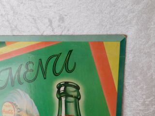 VTG RARE 1949 Coca Cola SPRITE BOY Litho Cardboard Advertising Poster Sign 27 