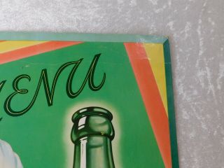VTG RARE 1949 Coca Cola SPRITE BOY Litho Cardboard Advertising Poster Sign 27 