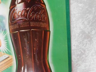 VTG RARE 1949 Coca Cola SPRITE BOY Litho Cardboard Advertising Poster Sign 27 