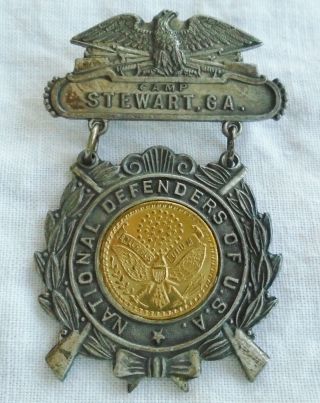 Wwii Camp Stewart,  Ga.  Medal - National Defenders Of Usa - Lords Prayer With Eagle