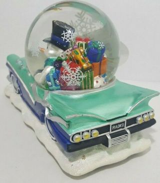 CHRISTOPHER RADKO musical SNOWRIDER SNOWGLOBE vintage car Jingle Bells 4