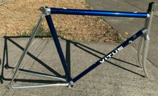 Vintage Vitus 979 Road Bike Race Frame 56cm Frameset Blue / Silver