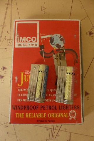 Box Of 12 Vintage Lighters,  Austrian Imco 6600 Triplex Junior.