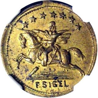 1864 Union For Ever Franz Sigel Civil War Token R8 Rare Die Ngc Ms64