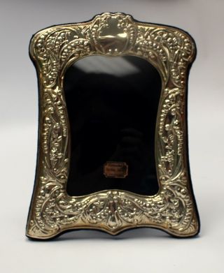 Vintage Ornate Carrs Sterling Silver (hallmarked 1994) Photo Frame/boxed - S87