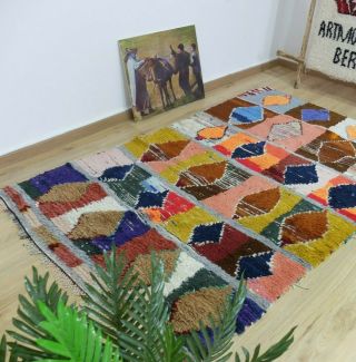 Vintage Moroccan Rug Hand Woven Rug Azilal /berber Carpets 6 